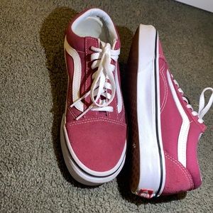 Burgundy vans